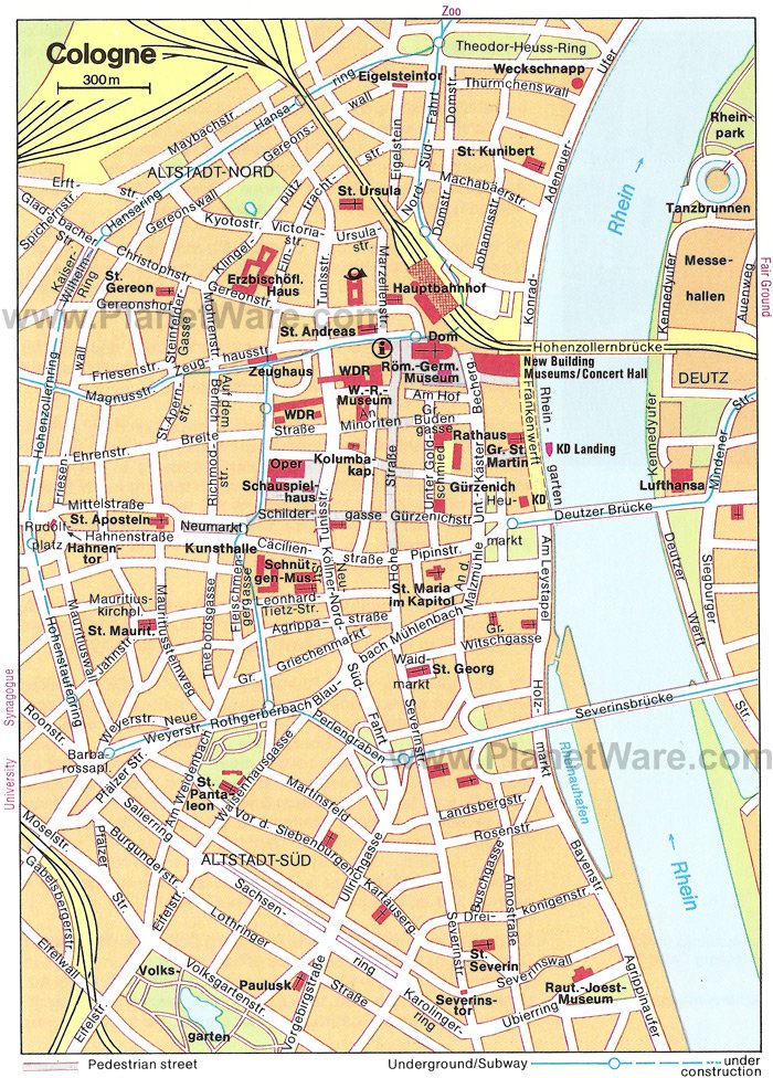 Cologne Map - Tourist Attractions