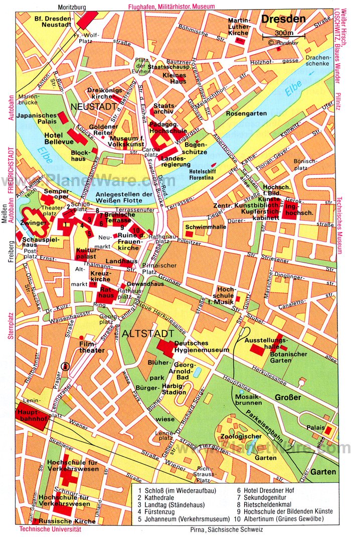 Dresden Map - Tourist Attractions