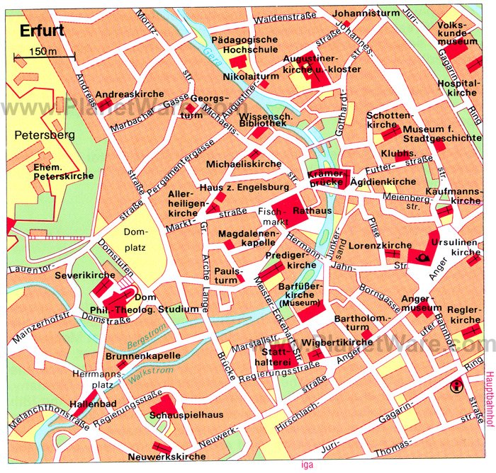 Erfurt Map - Tourist Attractions