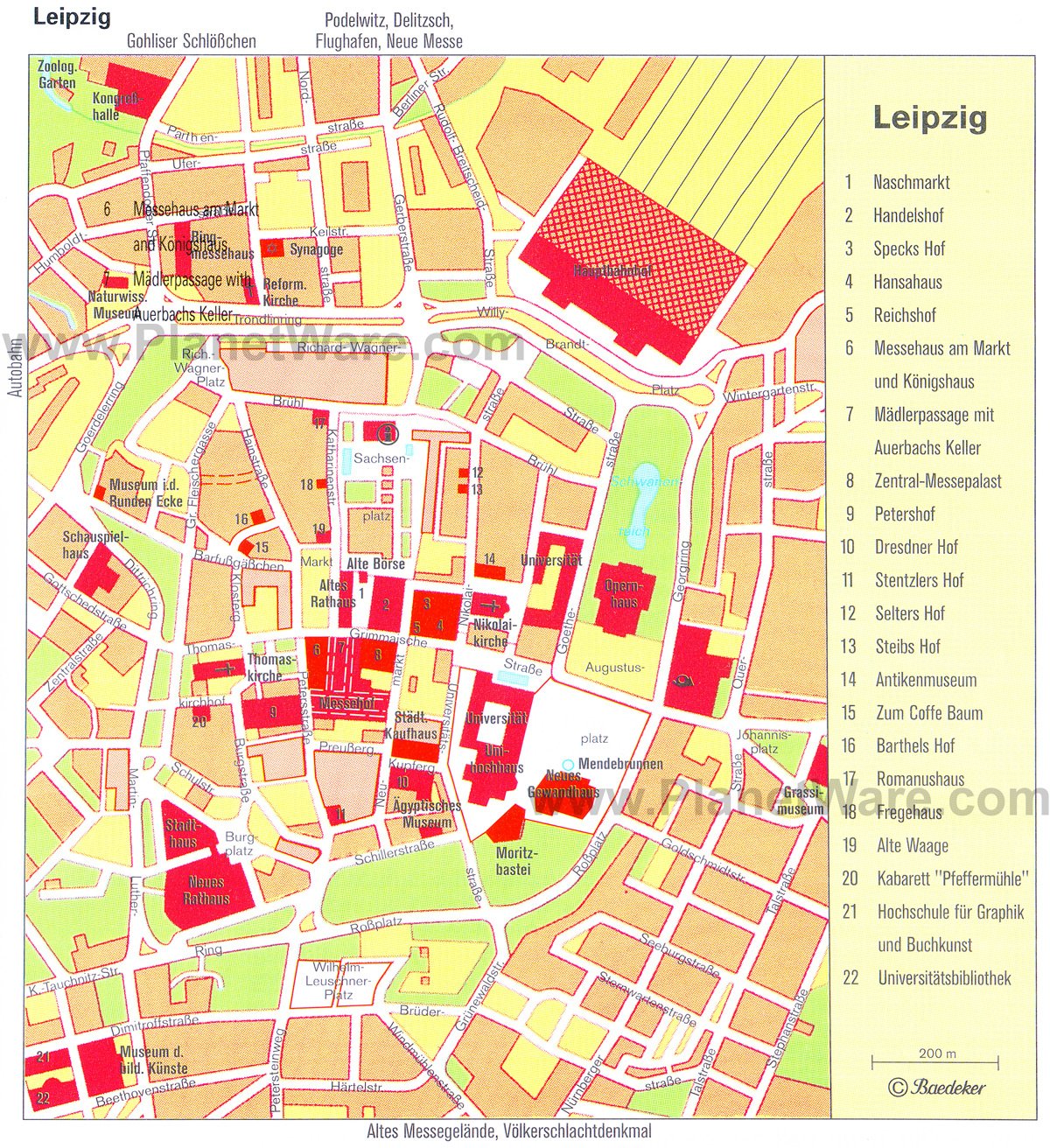 Leipzig Map - Tourist Attractions