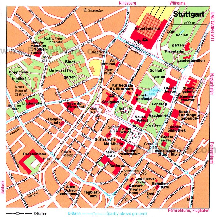 Stuttgart Map - Tourist Attractions