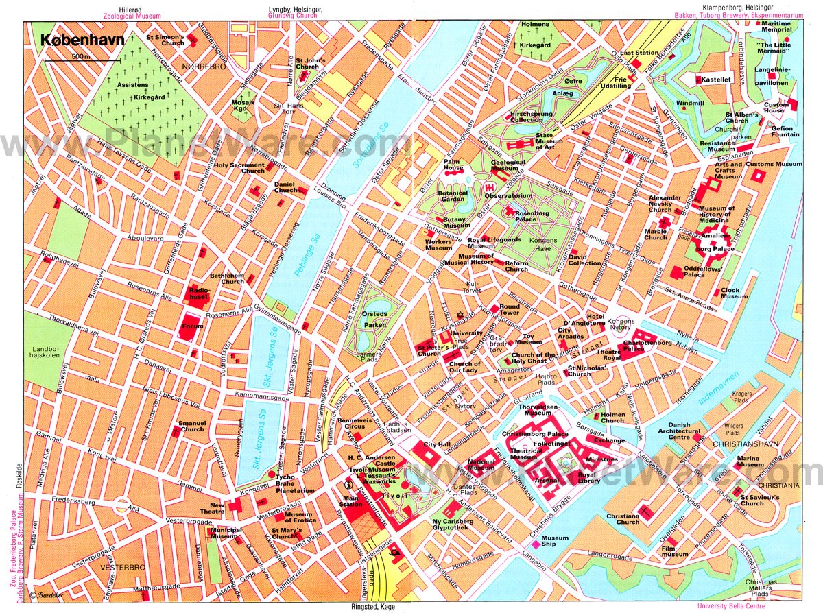 Copenhagen Map - Tourist Attractions