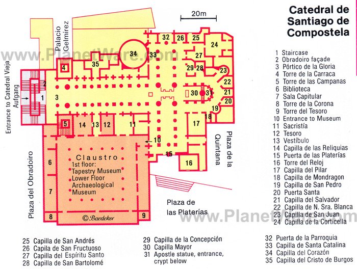 Catedral de Santiago de Compostela - Floor plan map