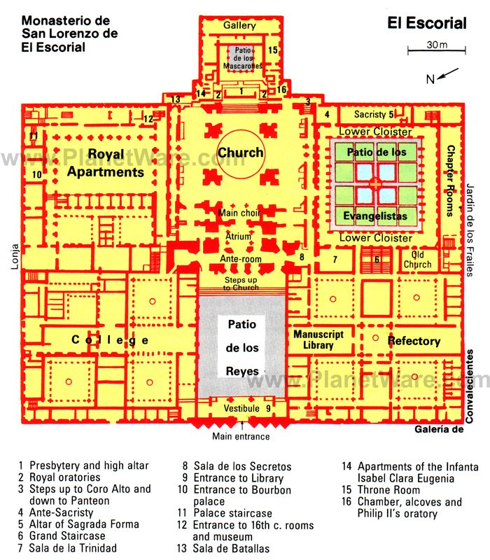 El Escorial Map - Tourist Attractions