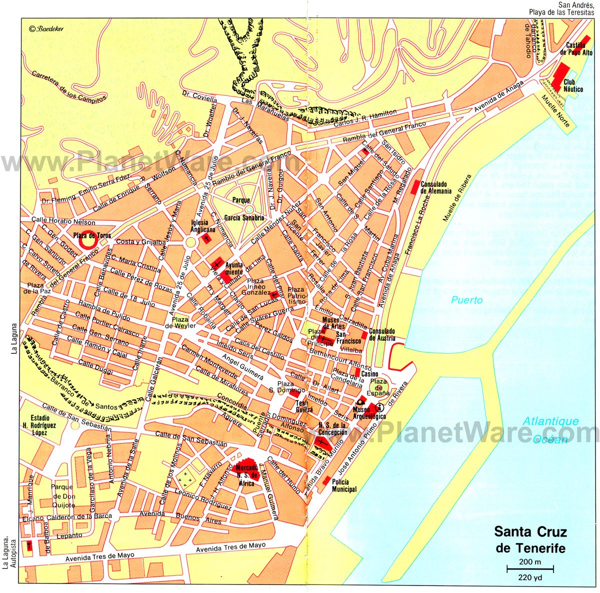Santa Cruz Tenerife Map