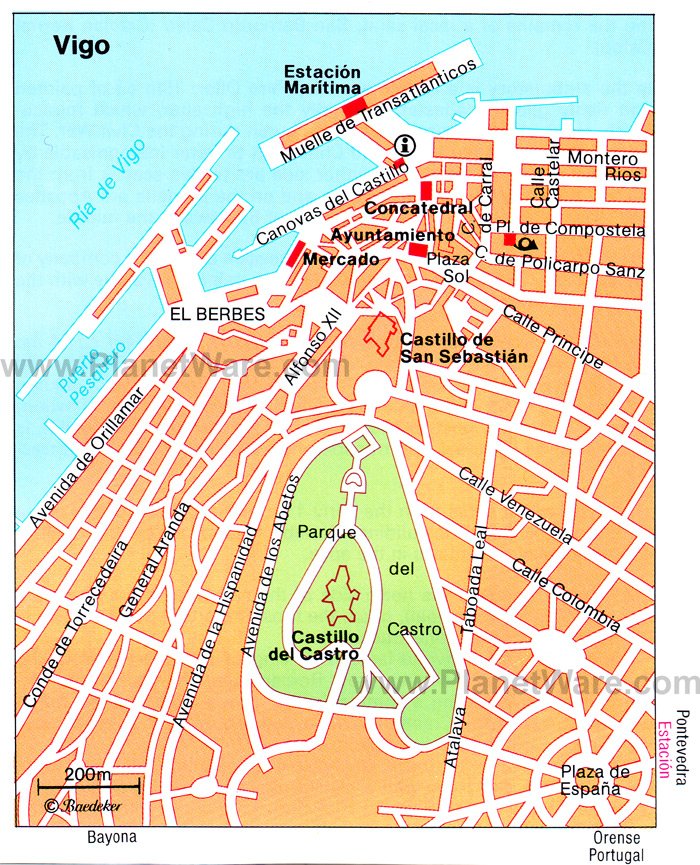 Vigo Map - Tourist Attractions