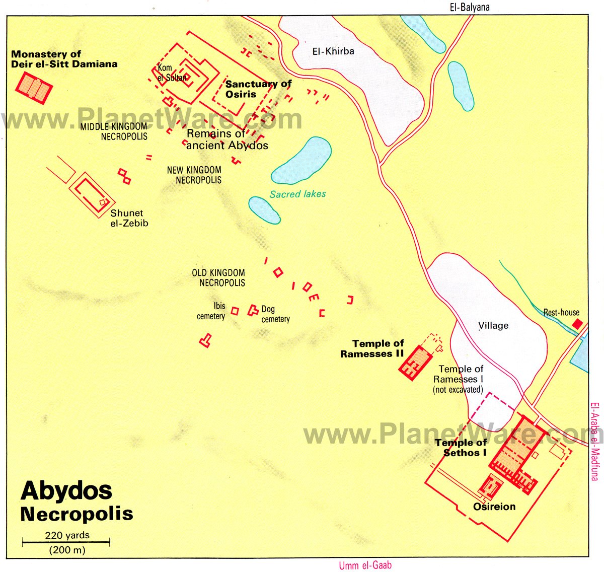 Abydos- Necropolis - Floor plan map