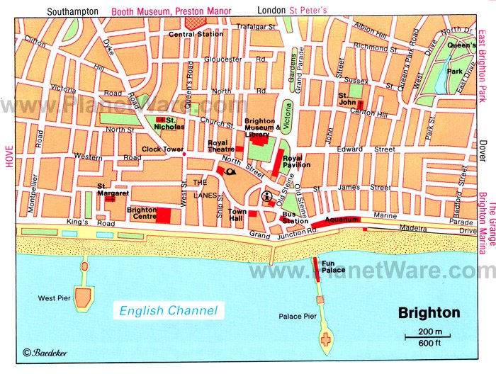 Brighton Map - Tourist Attractions