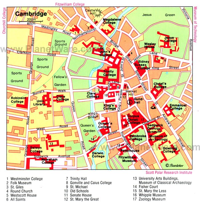 cambridge england map