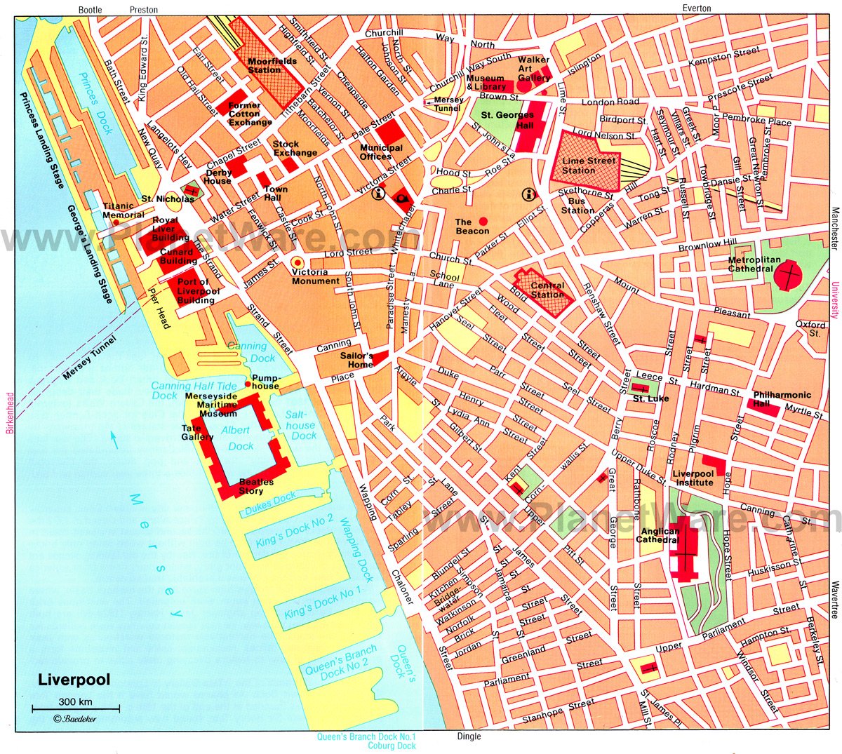 Liverpool Map - Tourist Attractions
