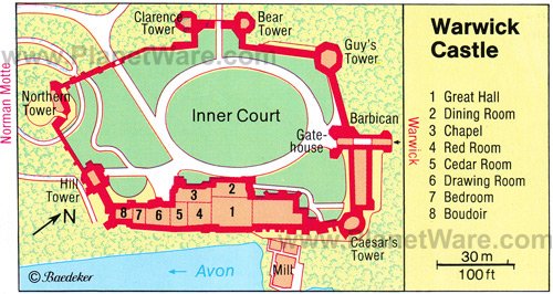 Warwick Castle - Floor plan map