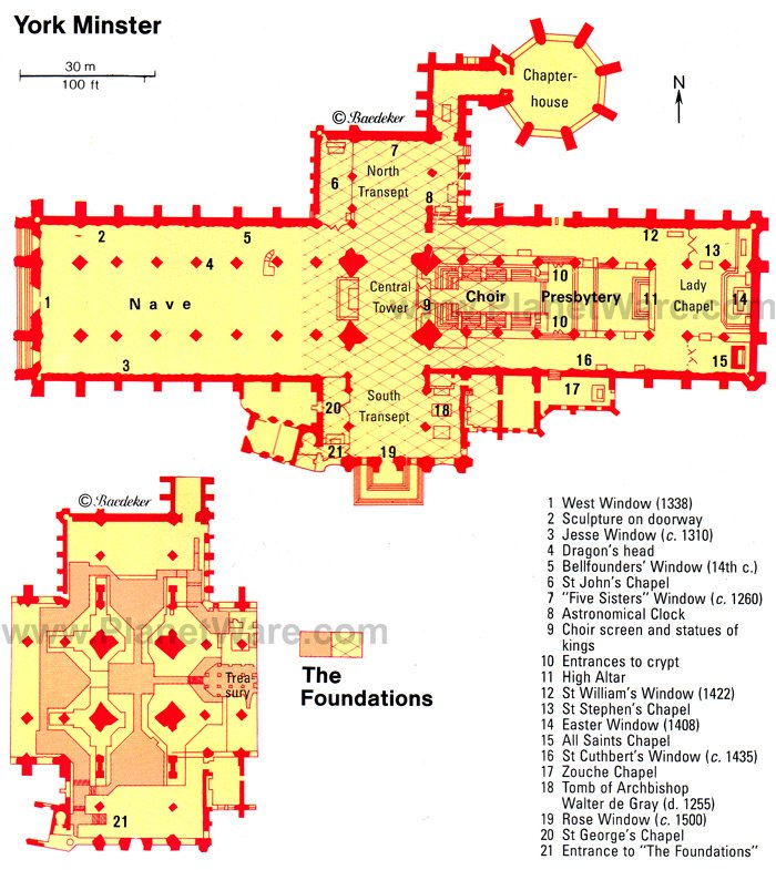 York Minster - Floor plan map