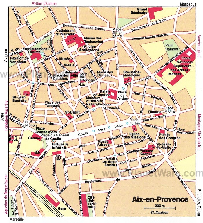 Aix-en-Provence Map - Tourist Attractions