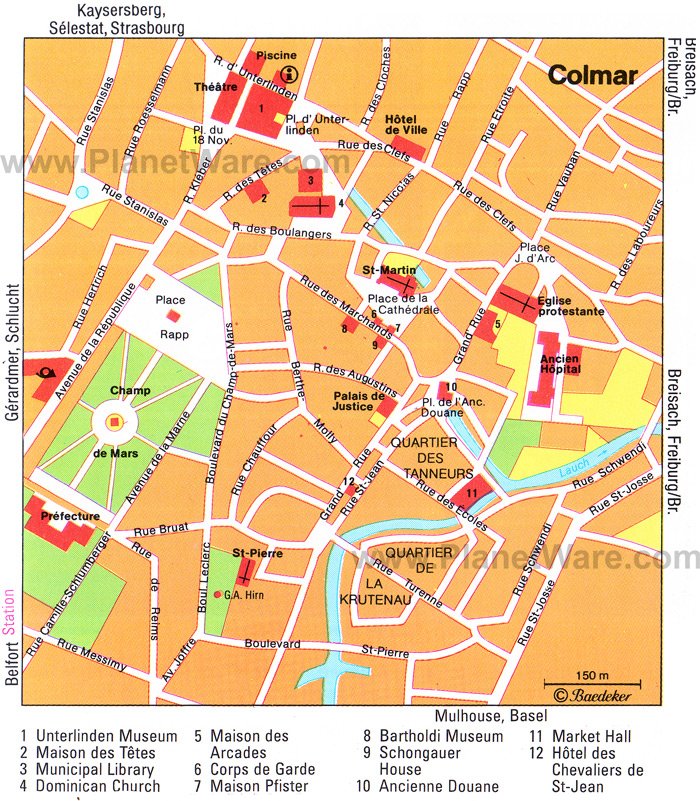 Colmar Map - Tourist Attractions