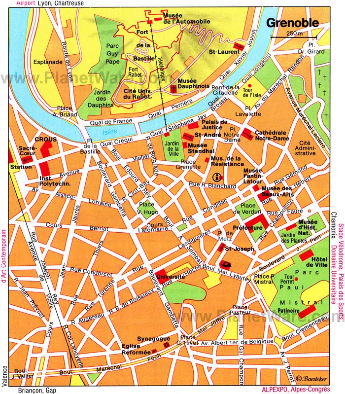 Grenoble Map - Tourist Attractions