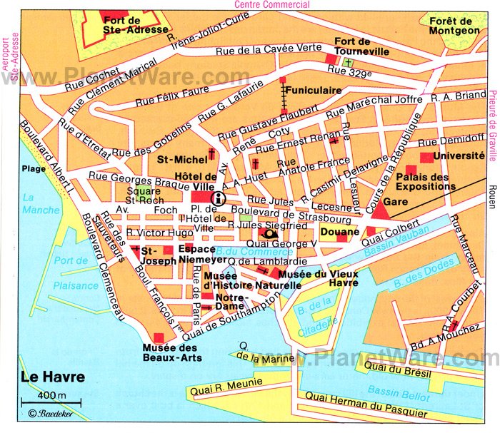 Le Havre Map - Tourist Attractions