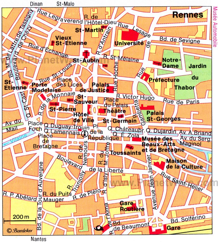 Rennes Map ~ World Of Map