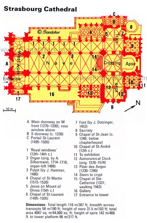 Strasbourg Cathedral - Floor plan map