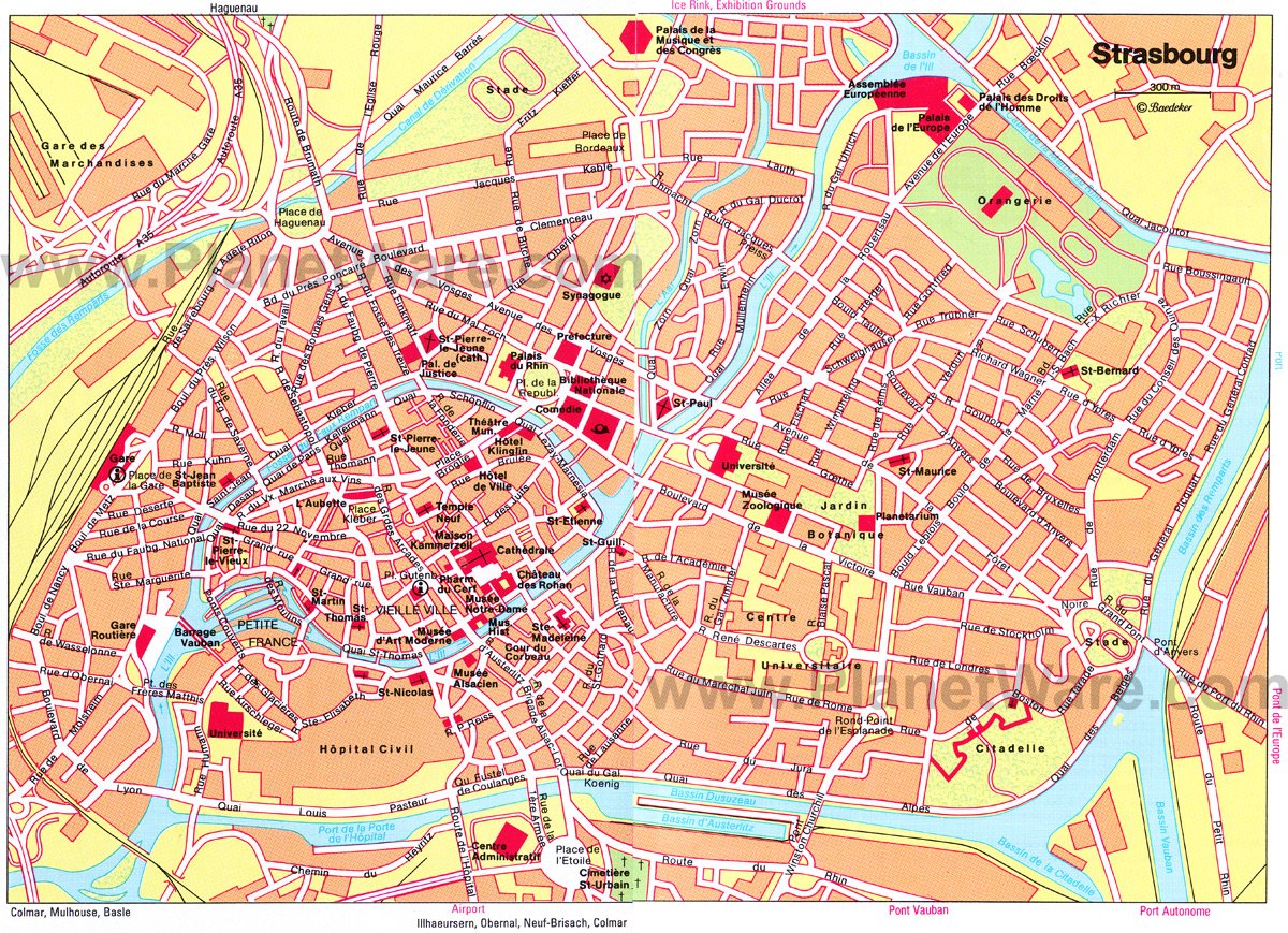 strasbourg tourist attractions map