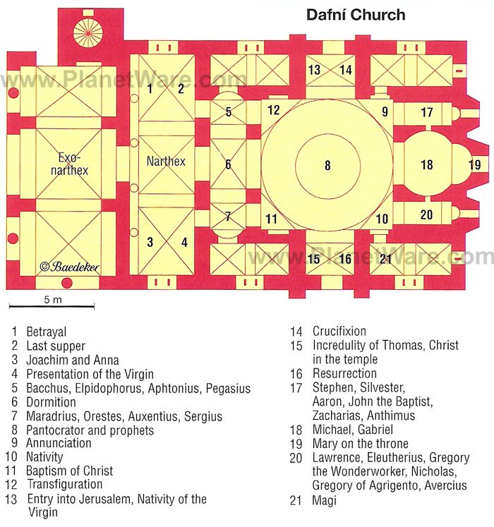 Dafni Church - Floor plan map