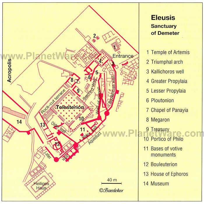 Eleusis Map - Tourist Attractions
