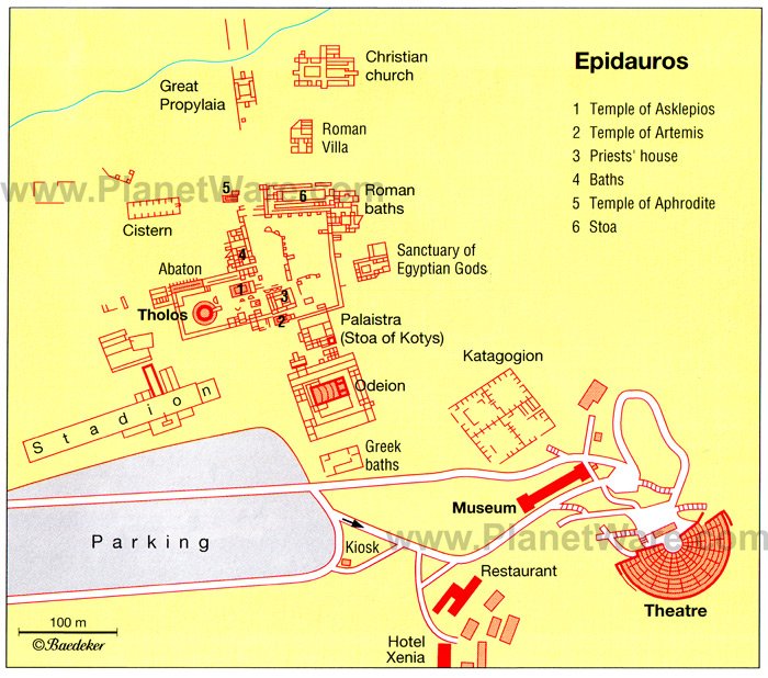 Epidauros - Floor plan map