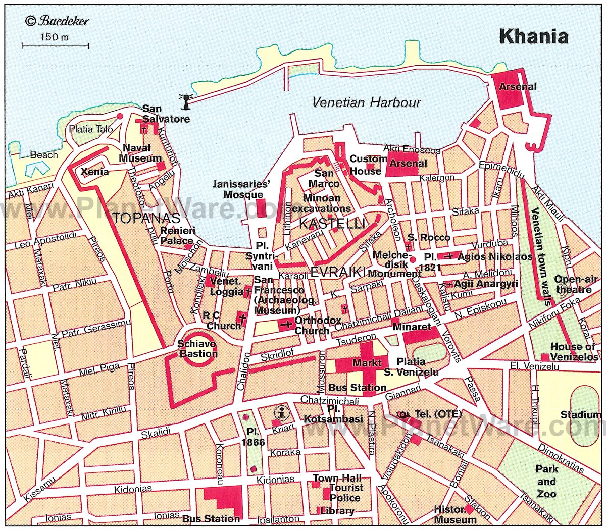 Chania Tourist Map Tourist Map Map Chania - vrogue.co