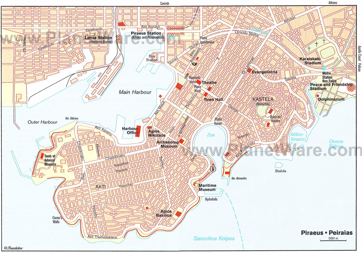 Piraeus Map - Tourist Attractions