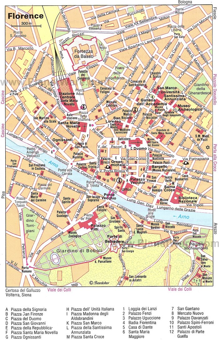 Florence Map - Tourist Attractions