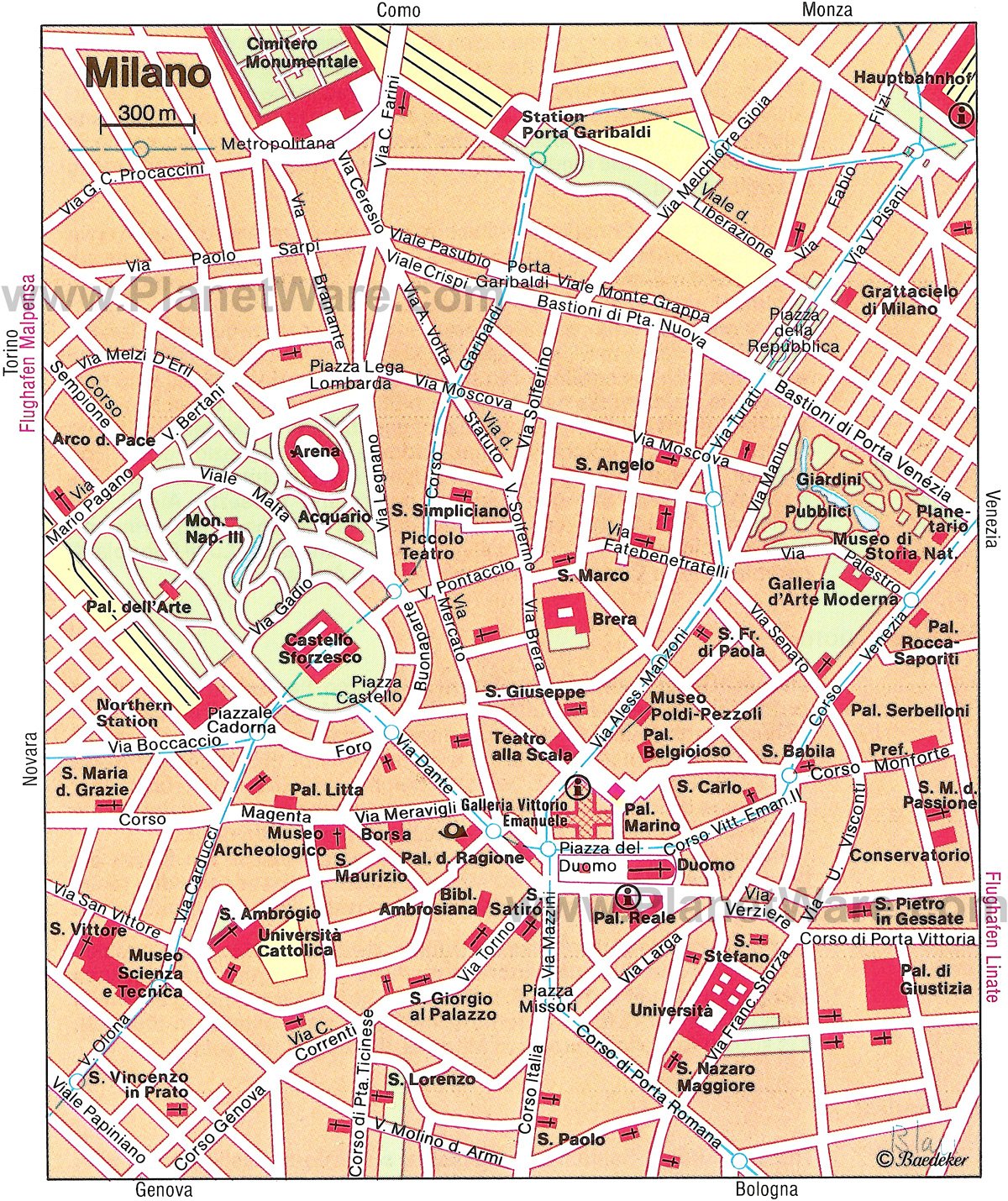 Milan Map - Tourist Attractions