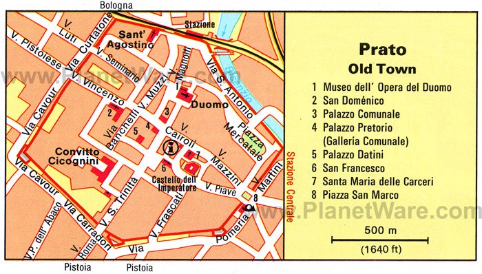Prato Map - Tourist Attractions