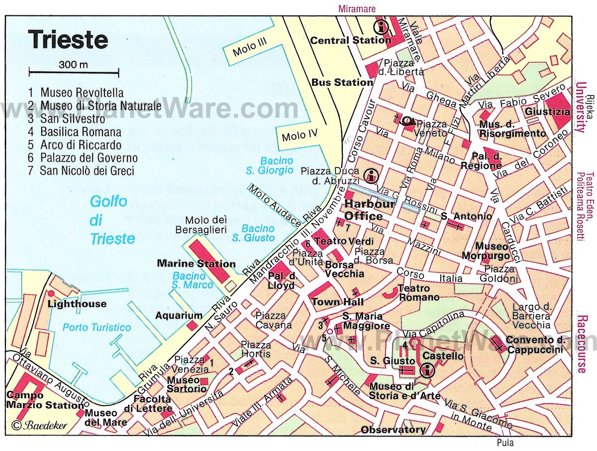 Trieste Map - Tourist Attractions