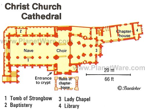 Christ Church Cathedral - Floor plan map