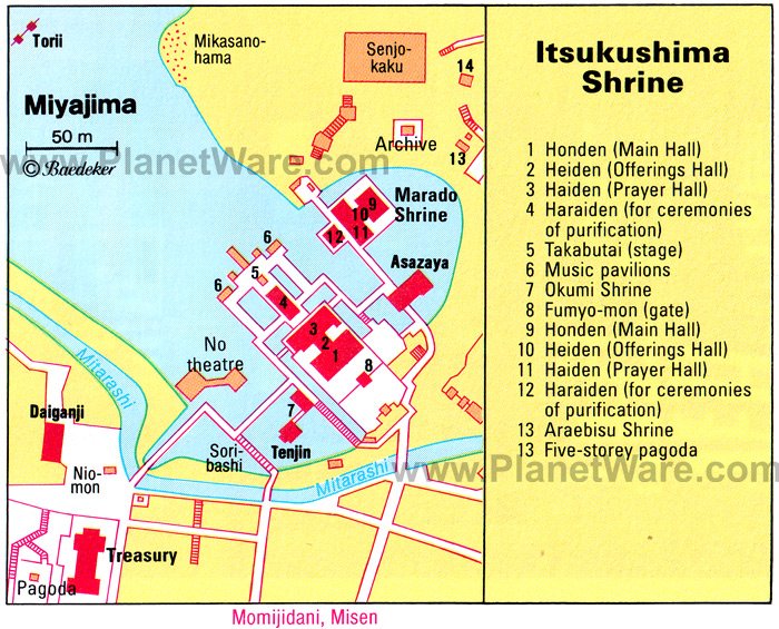 Itsukushima Shrine - Floor plan map