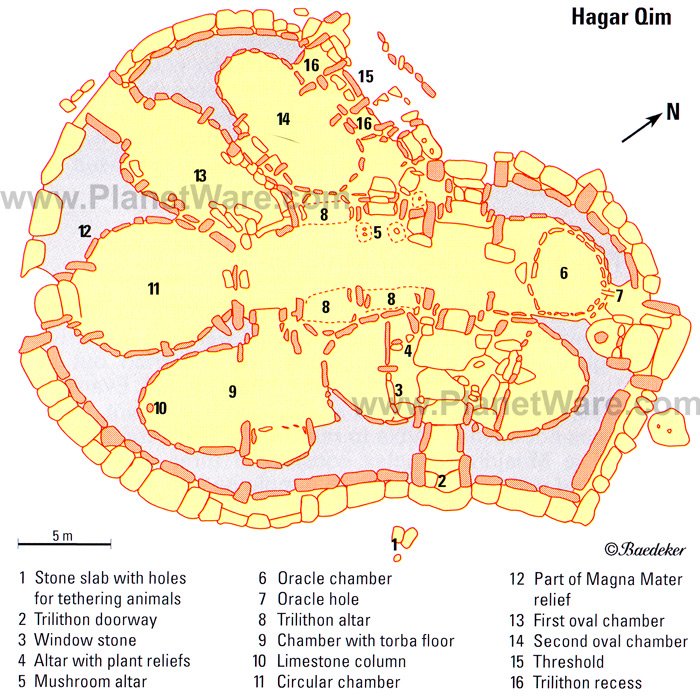 Hagar Qim - Floor plan map