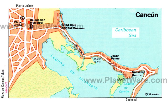 Cancun Map - Tourist Attractions