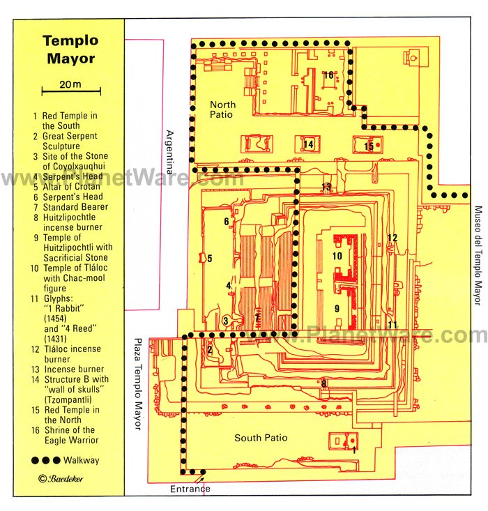Templo Mayor - Floor plan map
