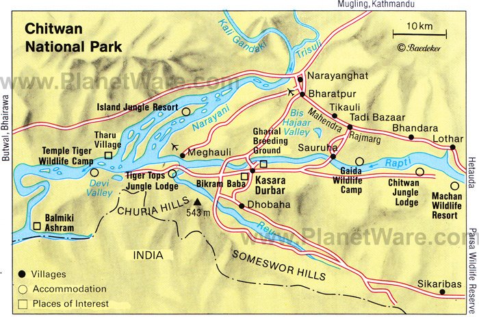 Chitwan National Park, Central Nepal - Floor plan map