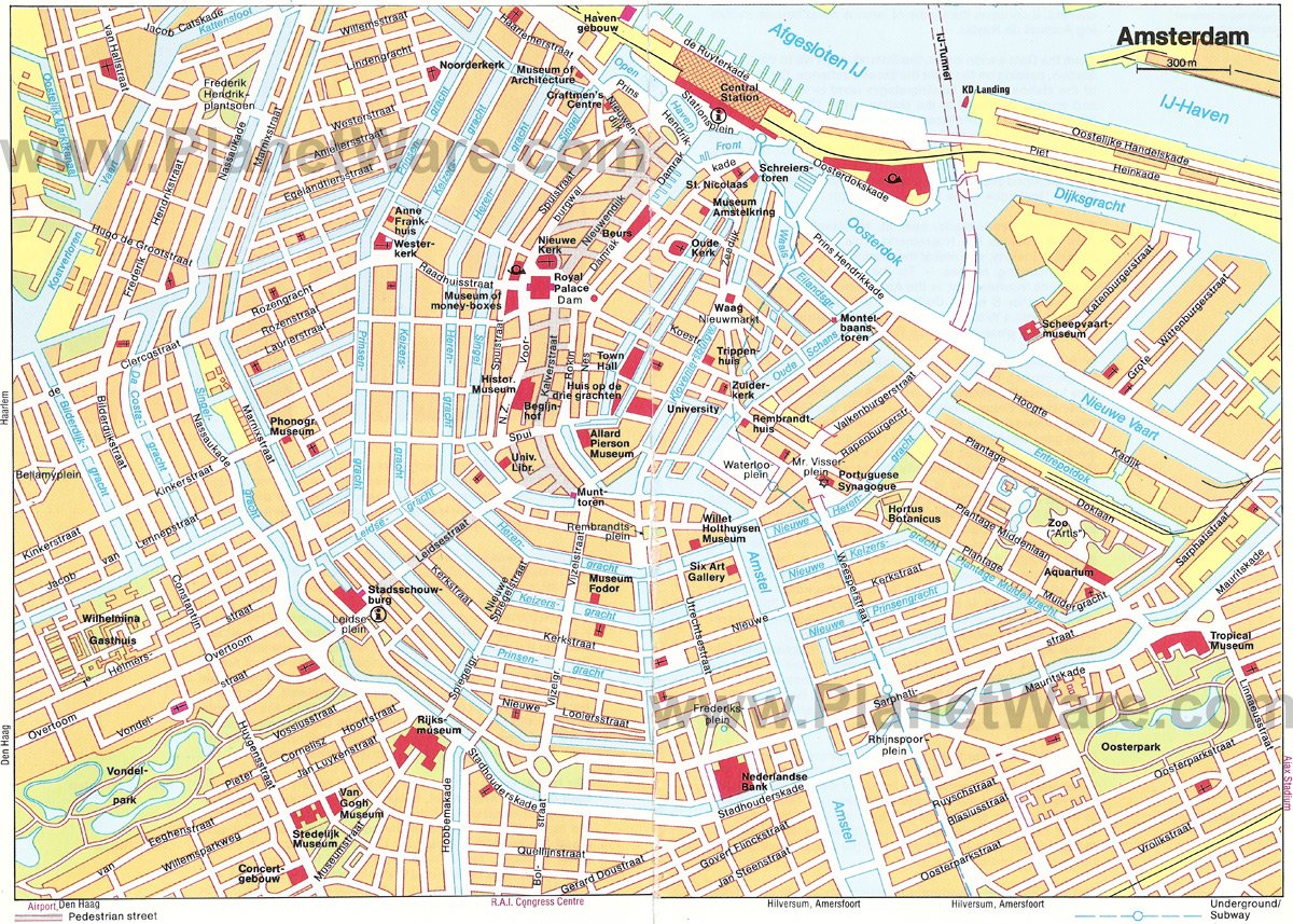 Amsterdam Map - Tourist Attractions