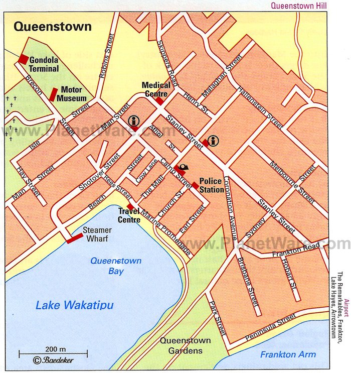 Queenstown Map - Tourist Attractions