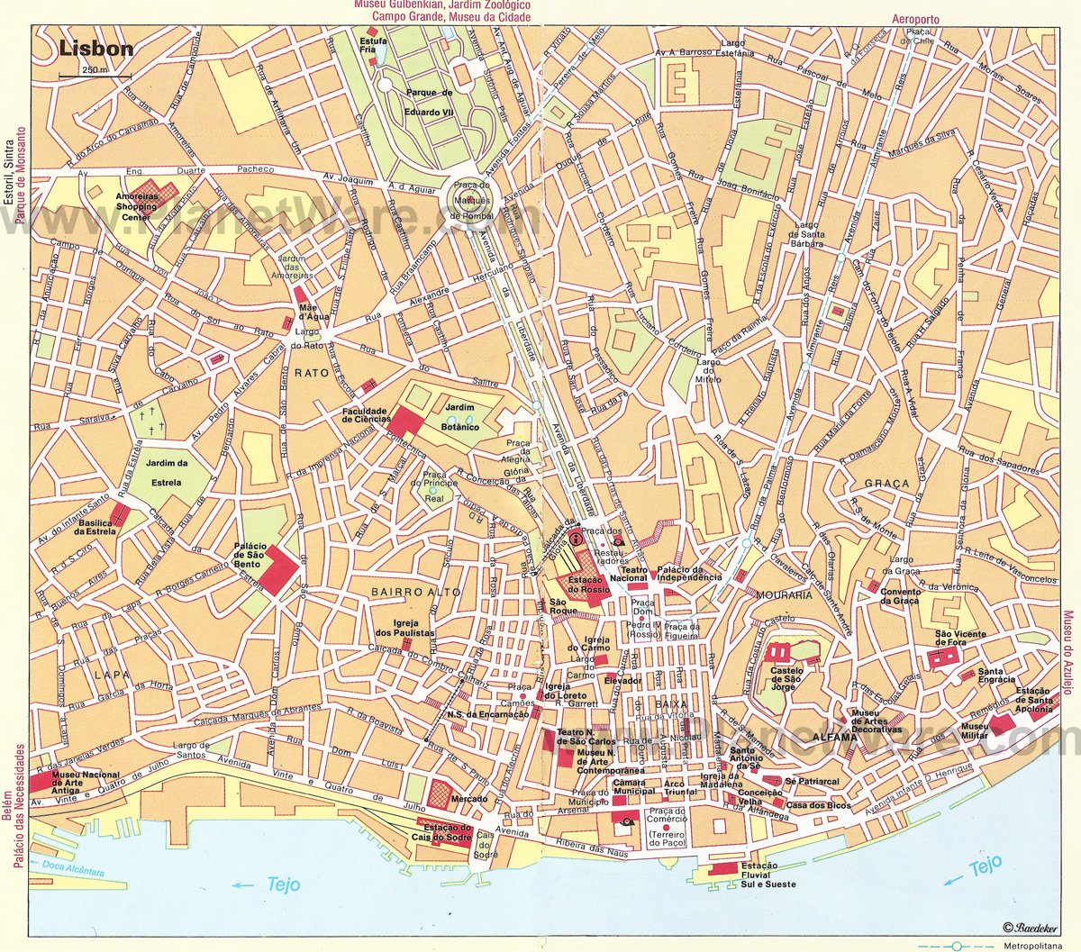 Lisbon Map - Tourist Attractions