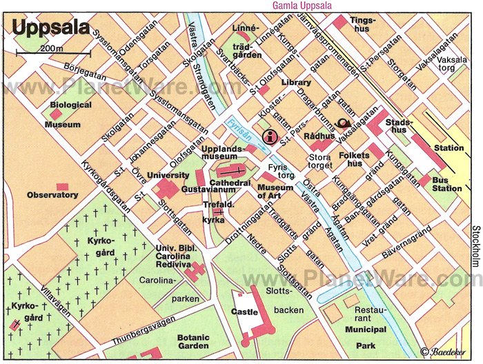 Uppsala Map - Tourist Attractions