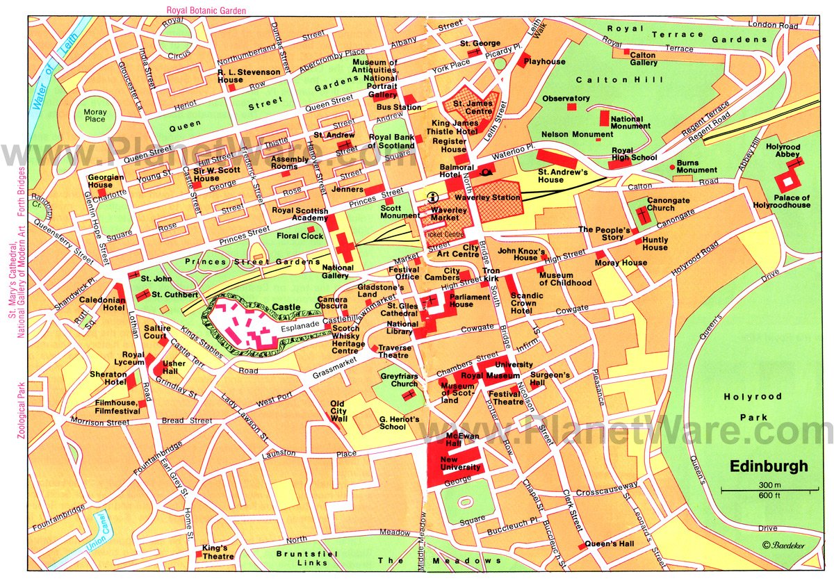 Edinburgh Map - Tourist Attractions