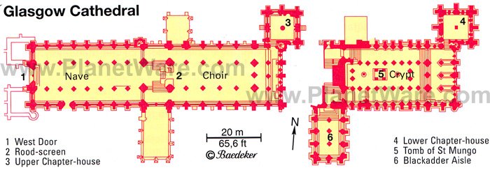 Glasgow Cathedral - Floor plan map