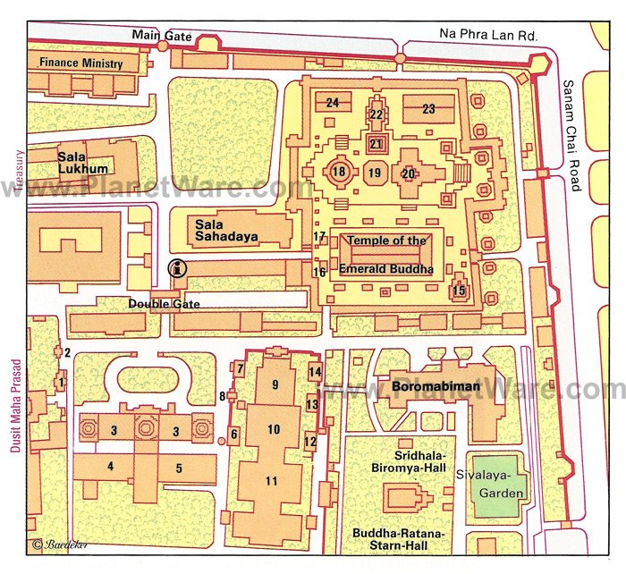 Grand Palace, Bangkok - Floor plan map