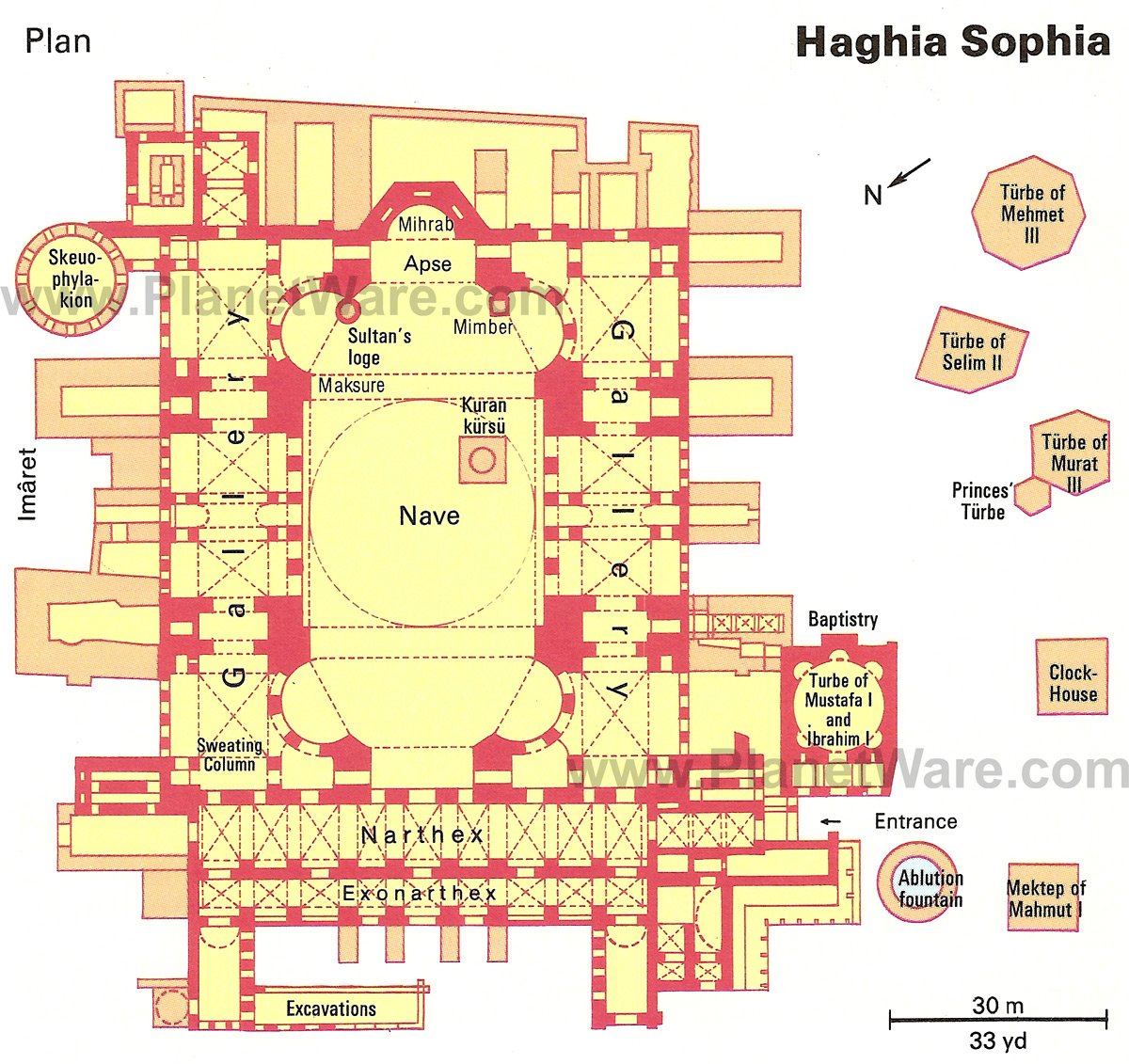 Istanbul - Ayasofya - Floor plan map