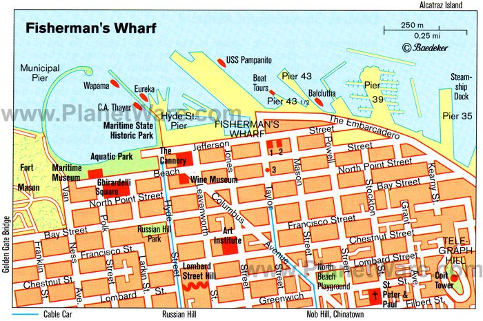 San Francisco Fisherman's Wharf - Layout map