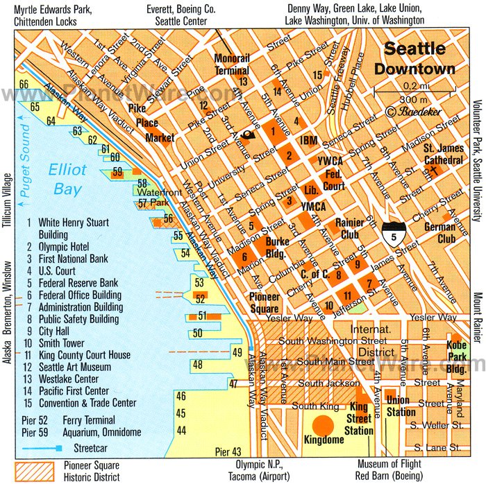 Seattle Map - Tourist Attractions