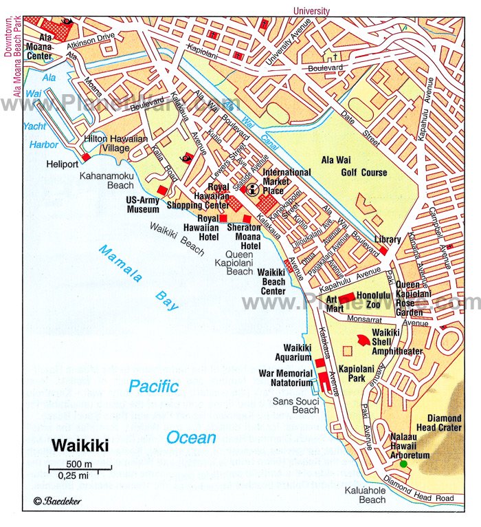 printable waikiki tourist map