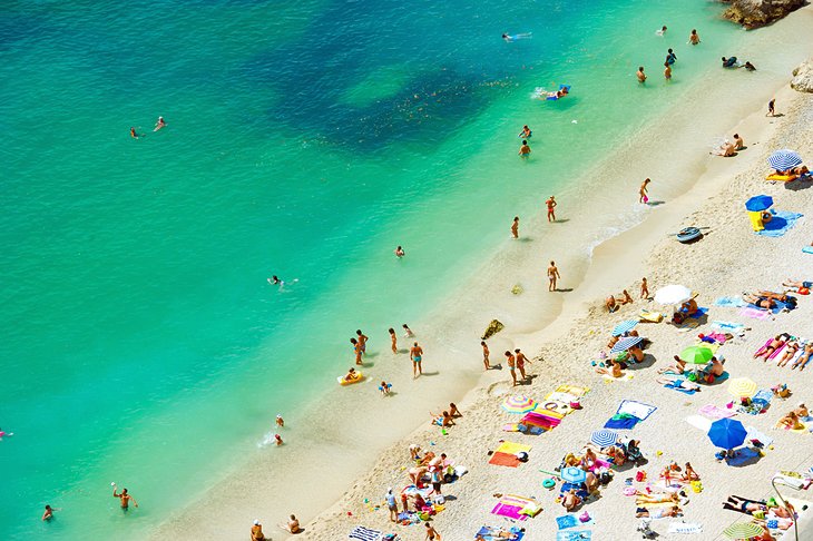 Public beach in Saint Tropez